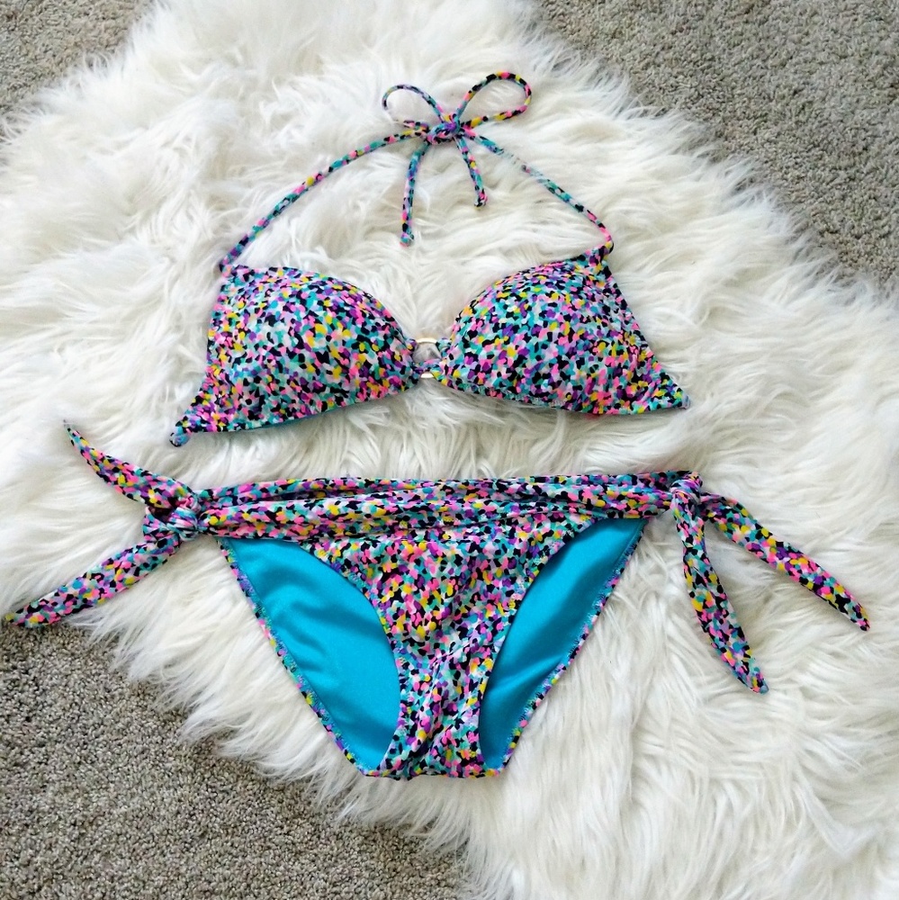 Victoria's Secret | halter neck splatter bikini